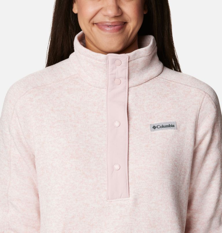 Women's Sweater Weather Fleece Tunic, Color: Dusty Pink Heather, image 4