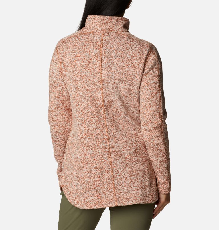 Women's Sweater Weather Fleece Tunic, Color: Warm Copper Heather, image 2