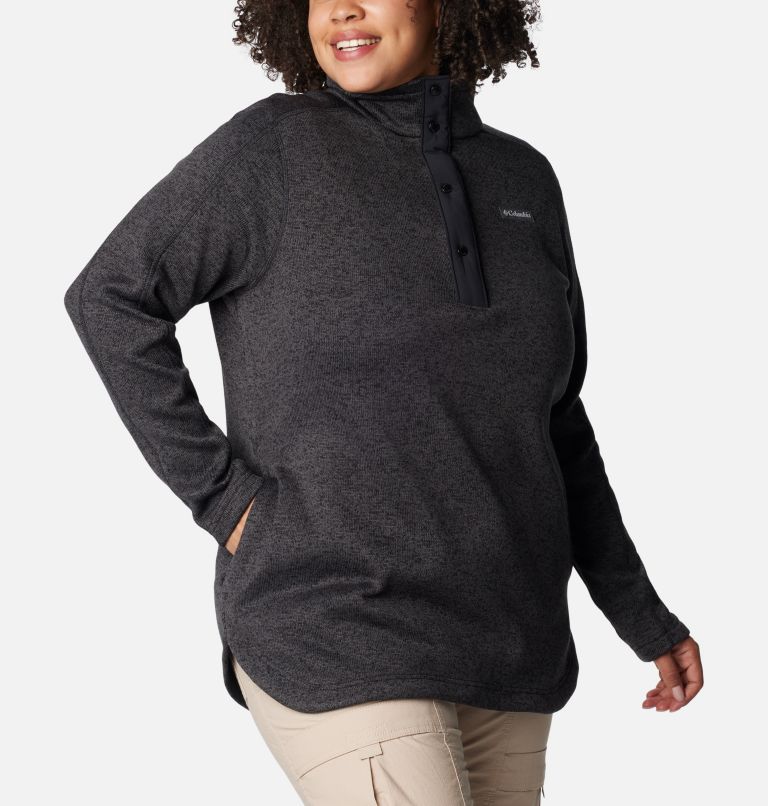 Women's Plus Size Serious Sweats Fleece Lined Reversible Sweatshirt Tunic