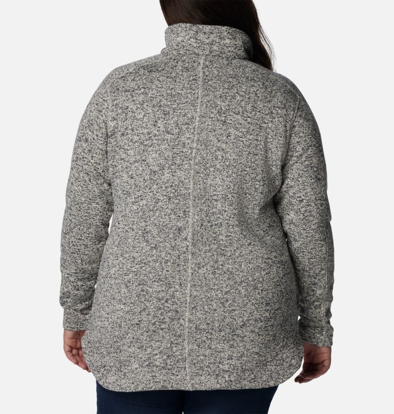 Women's Sweater Weather Fleece Tunic - Plus Size, Color: Chalk Heather, image 2