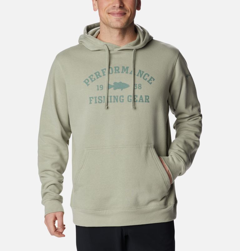 Men's PFG University Hoodie, Color: Safari, Metal Bass, image 1
