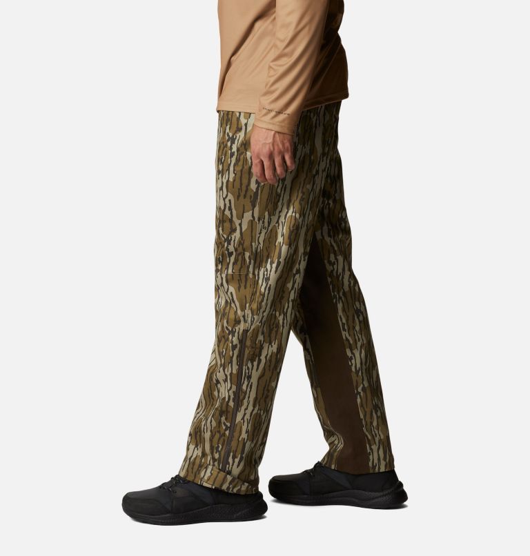 Men's PHG Trophy Rack Silent Rain Pants, Color: Mossy Oak Bottomland, image 3