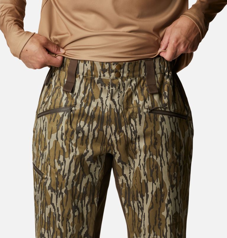 Men's PHG Trophy Rack Silent Rain Pants, Color: Mossy Oak Bottomland, image 4