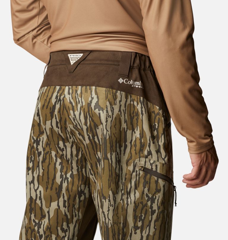 Men's PHG Trophy Rack Silent Rain Pants, Color: Mossy Oak Bottomland, image 5