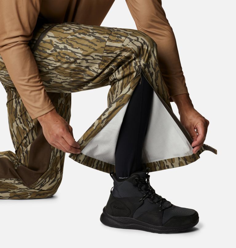 Men's PHG Trophy Rack Silent Rain Pants, Color: Mossy Oak Bottomland, image 6