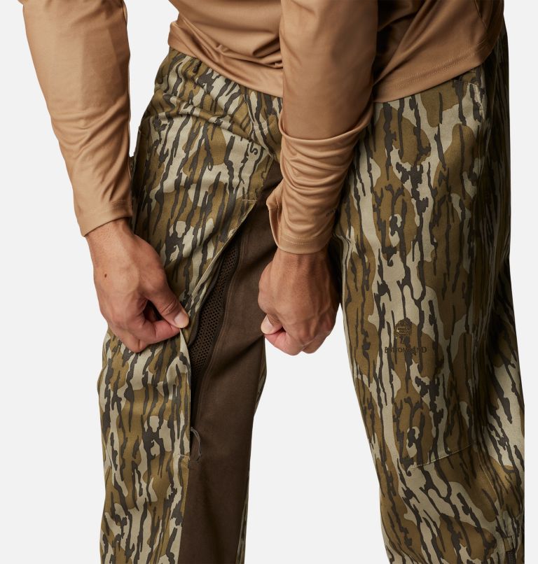 Men's PHG Trophy Rack Silent Rain Pants, Color: Mossy Oak Bottomland, image 7