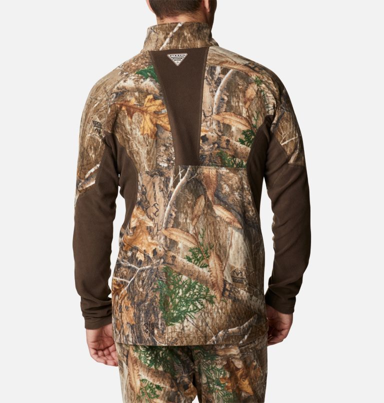 Thumbnail: Men's Trophy Rack Omni-Heat Helix Fleece Quarter Zip Pullover, Color: Realtree Edge, image 2