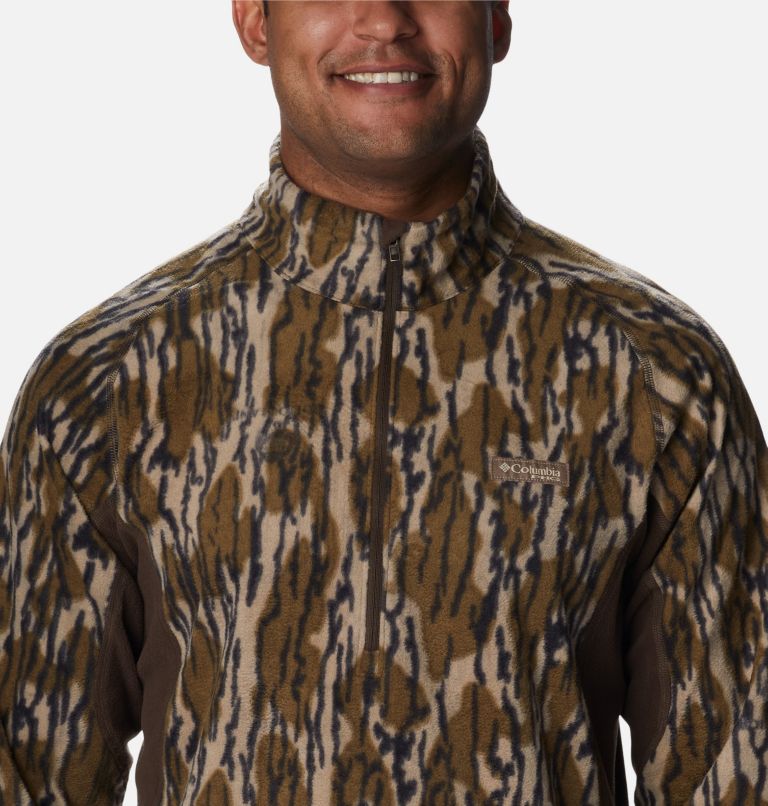 Men's Trophy Rack Omni-Heat Helix Fleece Quarter Zip Pullover, Color: Mossy Oak Bottomland, image 4
