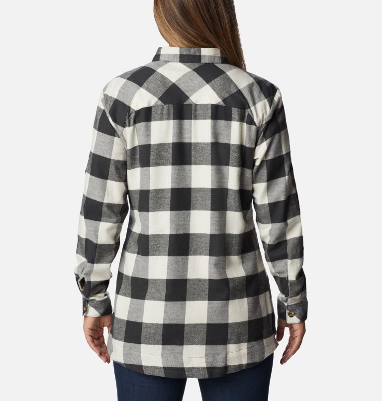 Thumbnail: Women's Holly Hideaway Flannel Shirt, Color: Shark Buffalo Check, image 2