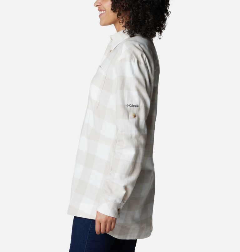 Thumbnail: Women's Holly Hideaway Flannel Shirt, Color: Sea Salt Buffalo Check, image 3