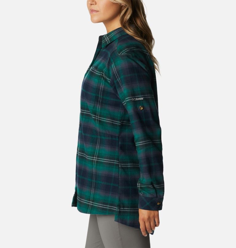 Thumbnail: Women's Holly Hideaway Flannel Shirt, Color: Spruce Multi Tartan, image 3