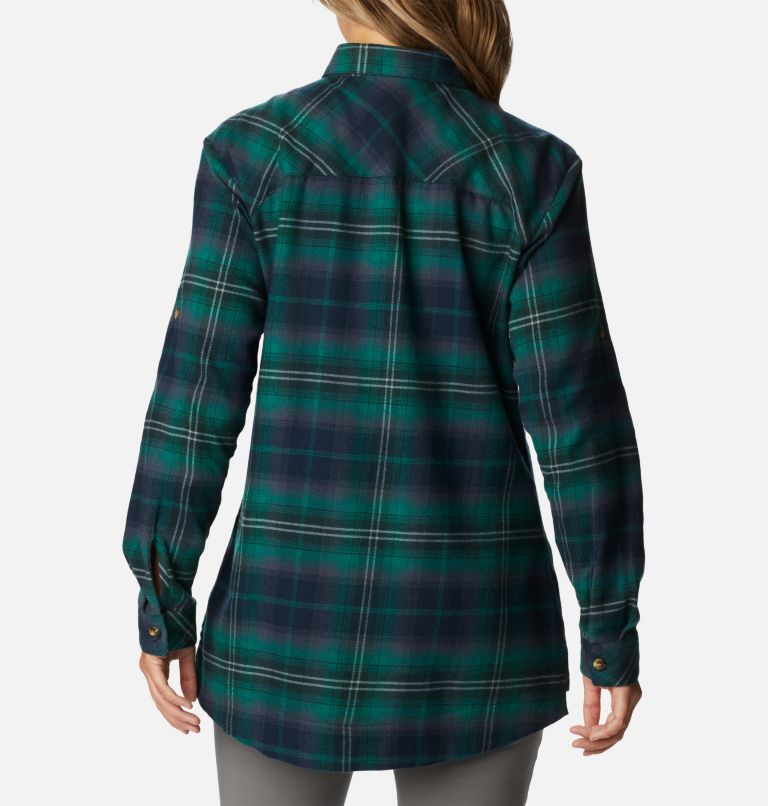 Thumbnail: Women's Holly Hideaway Flannel Shirt, Color: Spruce Multi Tartan, image 2
