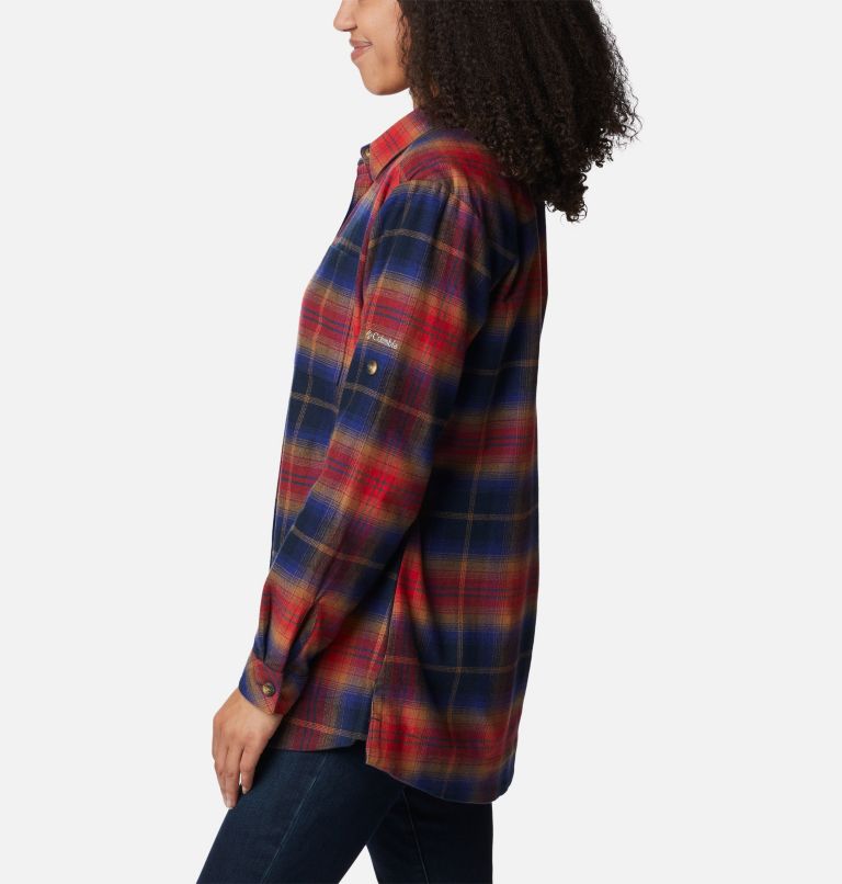 Women's Holly Hideaway Flannel Shirt, Color: Nocturnal Multi Tartan, image 3