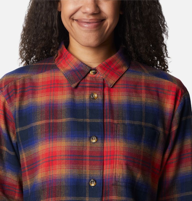 Thumbnail: Women's Holly Hideaway Flannel Shirt, Color: Nocturnal Multi Tartan, image 4