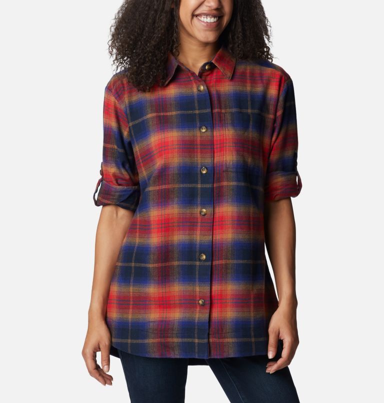 Women's Holly Hideaway Flannel Shirt, Color: Nocturnal Multi Tartan, image 6