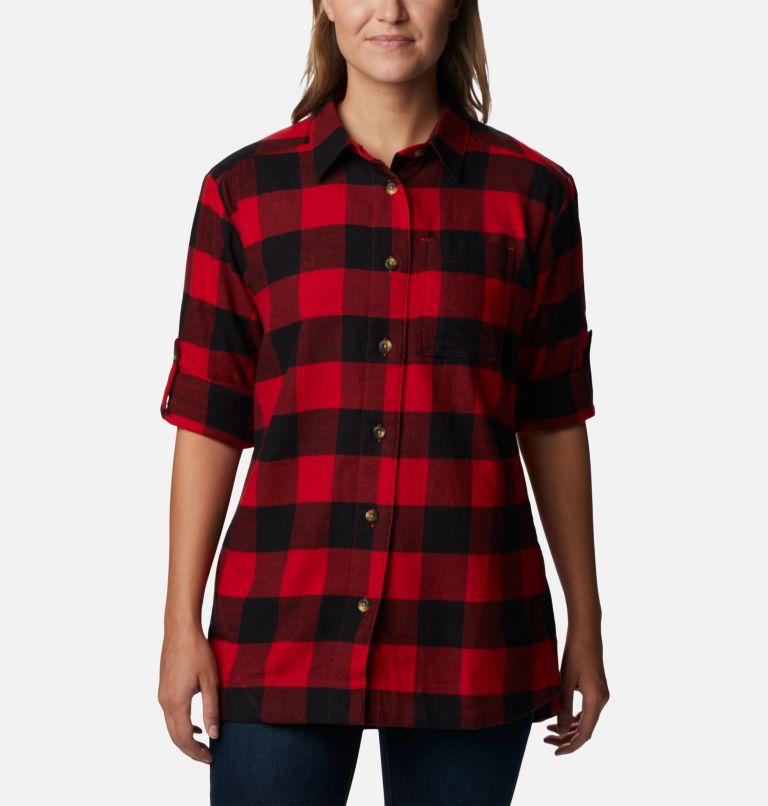 Columbia Women's Holly Hideaway Flannel Shirt - XL - Red