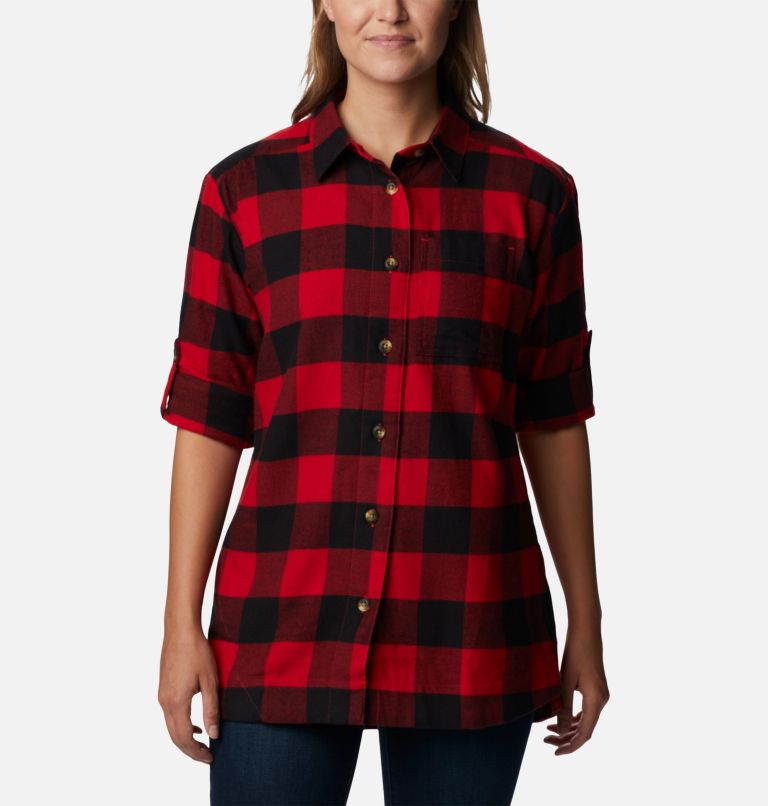 Women's Every Day Flannel Shirt- Western Red