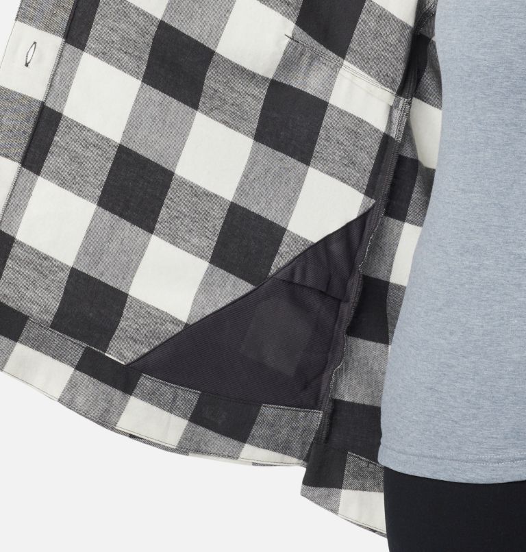 Thumbnail: Women's Holly Hideaway Flannel Shirt - Plus Size, Color: Shark Buffalo Check, image 5