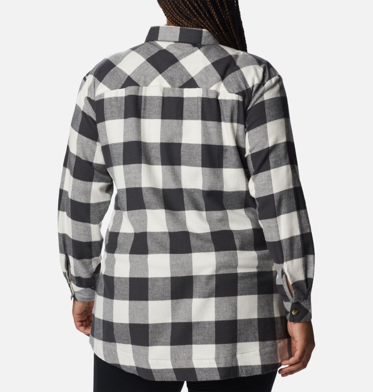 Women's Holly Hideaway Flannel Shirt - Plus Size, Color: Shark Buffalo Check, image 2