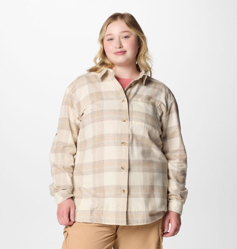 Women's Holly Hideaway Flannel Shirt - Plus Size, Color: Chalk Buffalo Tartan, image 1