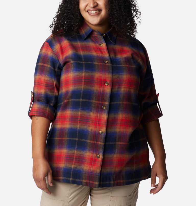 Women's Holly Hideaway Flannel Shirt - Plus Size, Color: Nocturnal Multi Tartan, image 6
