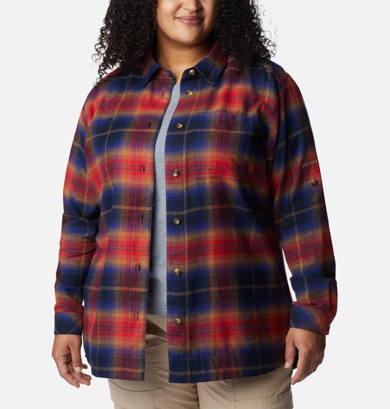 Women's Holly Hideaway Flannel Shirt - Plus Size, Color: Nocturnal Multi Tartan, image 7