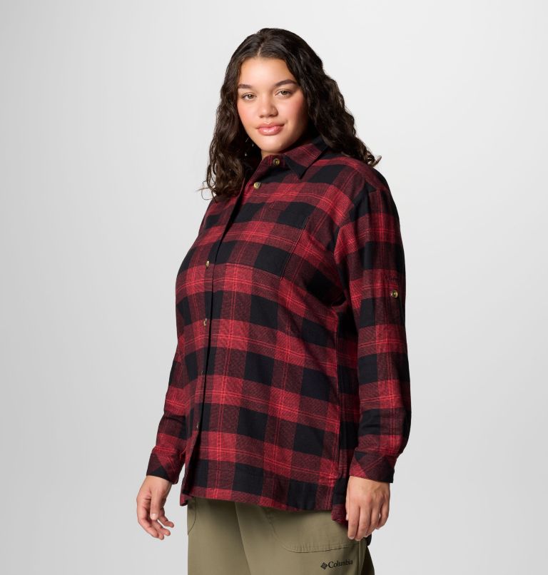 Chemise en flanelle Holly Hideaway Femme – Grande taille, Color: Daredevil Buffalo Tartan, image 4
