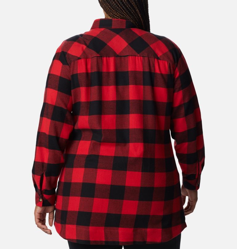 Women's Holly Hideaway Flannel Shirt - Plus Size, Color: Red Lily Buffalo Check, image 2