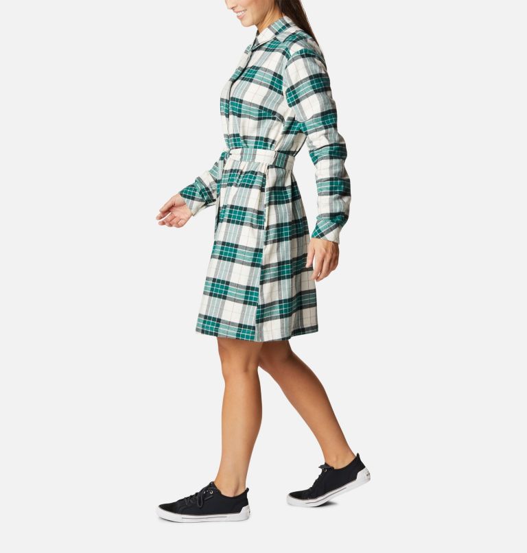 Thumbnail: Women's Holly Hideaway Flannel Dress, Color: Spruce Simple Tartan, image 3