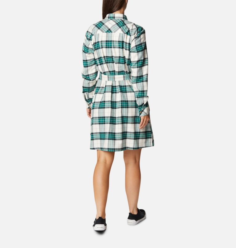 Thumbnail: Women's Holly Hideaway Flannel Dress, Color: Spruce Simple Tartan, image 2