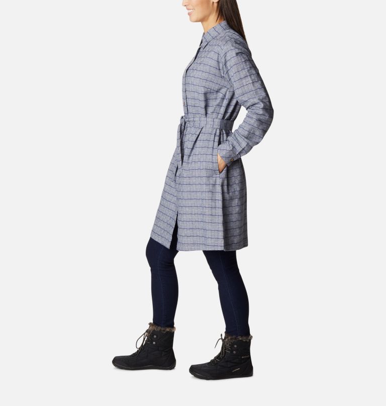 Thumbnail: Women's Holly Hideaway Flannel Dress, Color: Nocturnal Twill, image 3