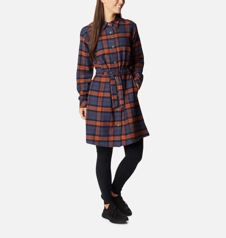 Thumbnail: Holly Hideaway Flannel Dress | 858 | M, Color: Warm Copper Simple Tartan, image 5