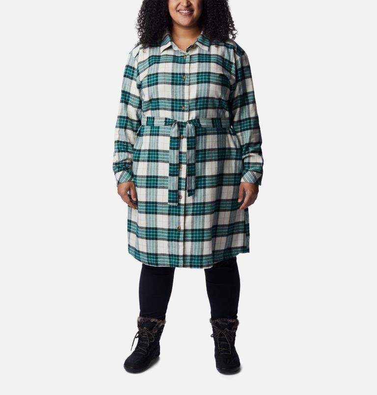 Robe en flanelle Holly Hideaway Femme – Grande taille, Color: Spruce Simple Tartan, image 1