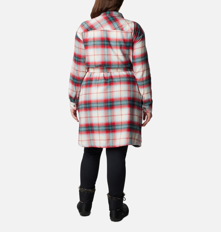 Women's Holly Hideaway Flannel Dress - Plus Size, Color: Red Lily Ombre Tartan, image 2