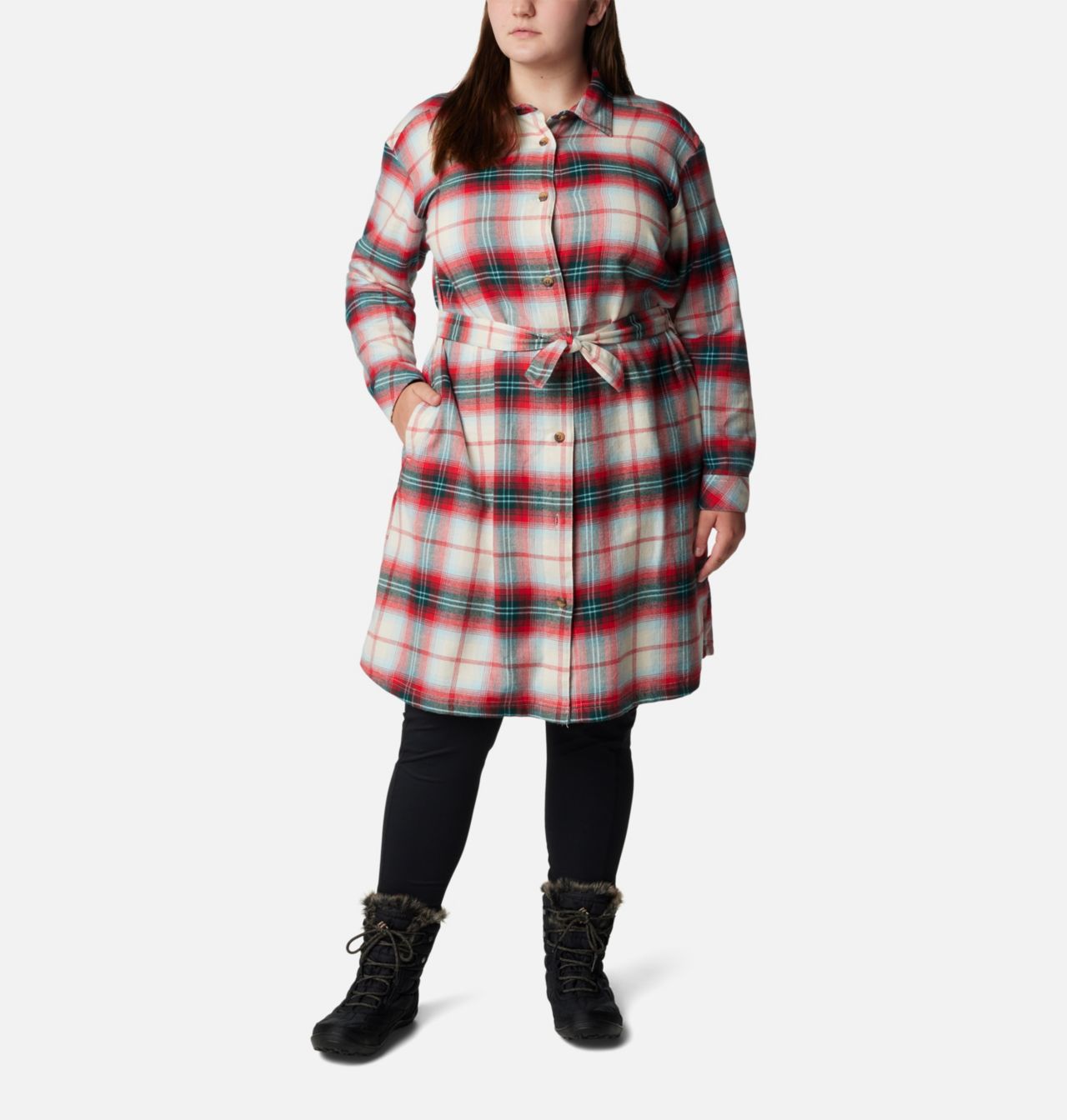 Women's Holly Hideaway™ Flannel Dress - Plus Size 1