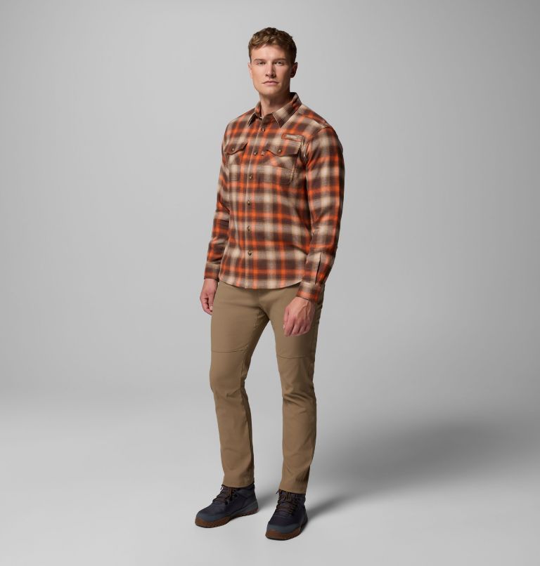 Men's PHG Roughtail Stretch Flannel Long Sleeve Shirt, Color: Tobacco Tracking Check, image 2
