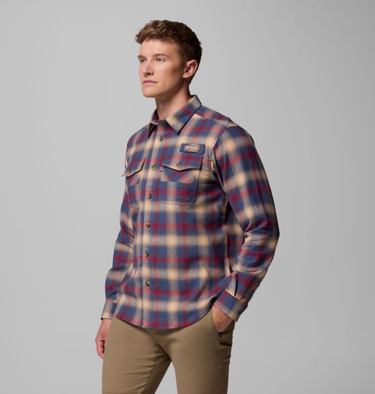 Men's PHG Roughtail Stretch Flannel Long Sleeve Shirt, Color: Nocturnal Tracking Check, image 4