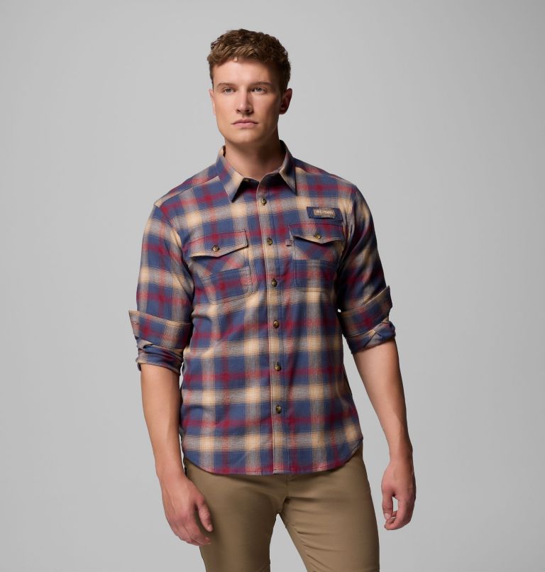 Men's PHG Roughtail Stretch Flannel Long Sleeve Shirt, Color: Nocturnal Tracking Check, image 5