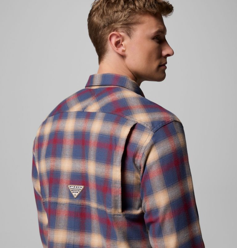 Men's PHG Roughtail Stretch Flannel Long Sleeve Shirt, Color: Nocturnal Tracking Check, image 7
