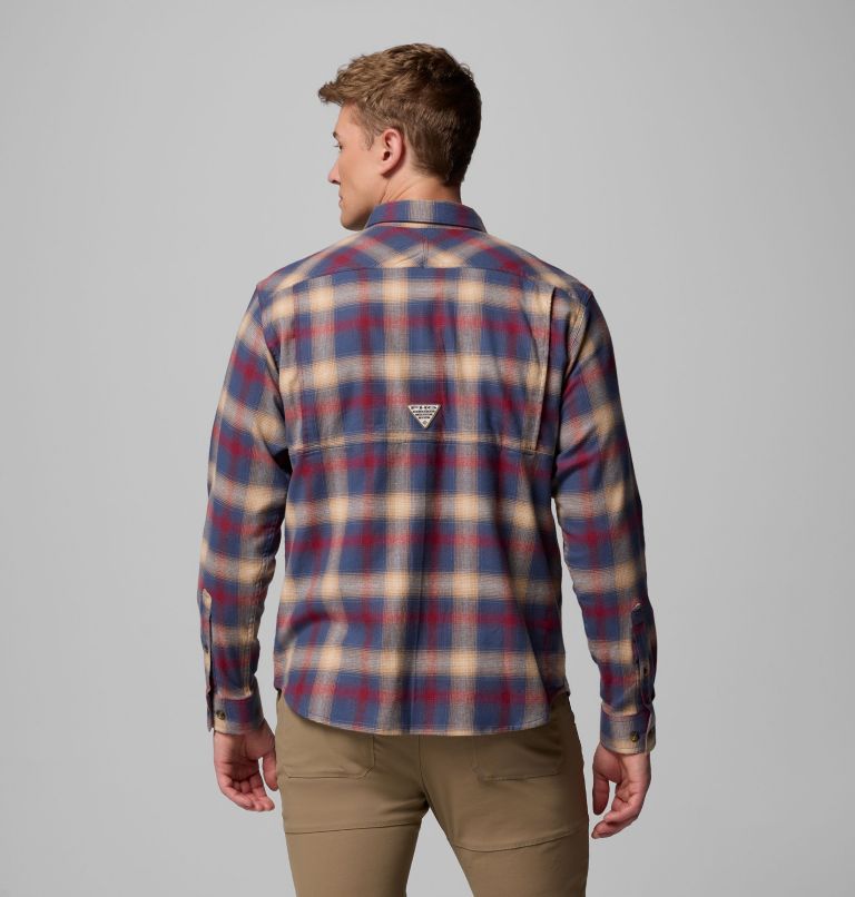 Men's PHG Roughtail Stretch Flannel Long Sleeve Shirt, Color: Nocturnal Tracking Check, image 3