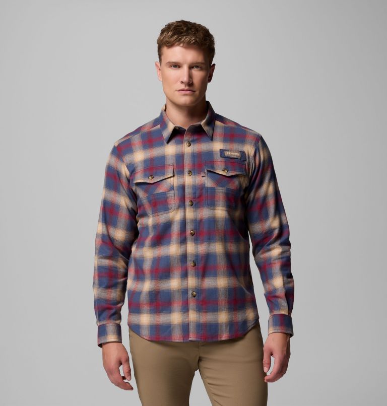 Men's PHG Roughtail Stretch Flannel Long Sleeve Shirt, Color: Nocturnal Tracking Check, image 1