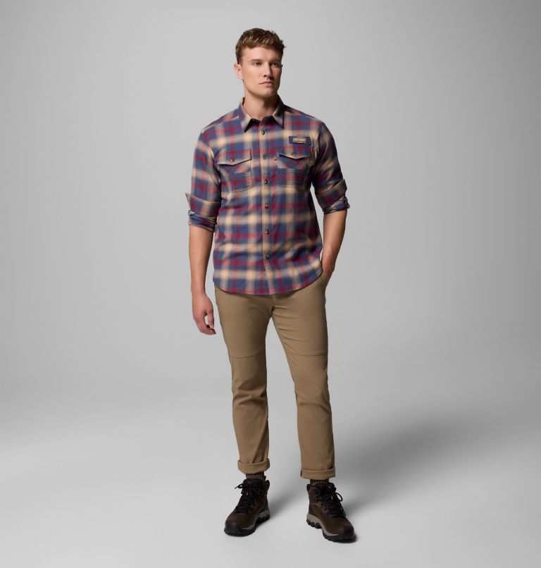 Men's PHG Roughtail Stretch Flannel Long Sleeve Shirt, Color: Nocturnal Tracking Check, image 2