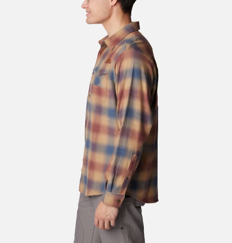 Thumbnail: Men's PHG Roughtail Stretch Flannel Long Sleeve Shirt, Color: Zinc Buck Plaid, image 3
