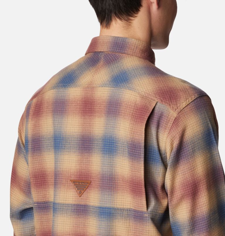 Thumbnail: Men's PHG Roughtail Stretch Flannel Long Sleeve Shirt, Color: Zinc Buck Plaid, image 5