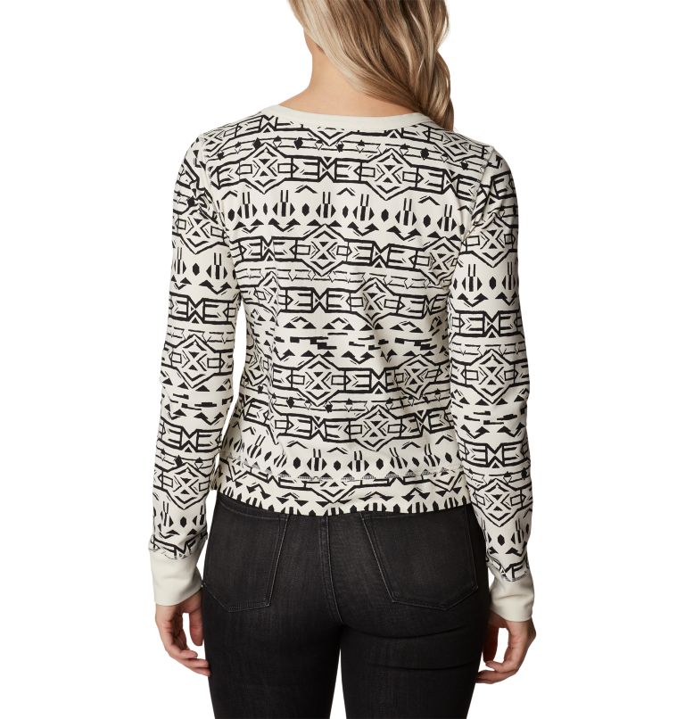 Thumbnail: Women's Holly Hideaway Thermal Long Sleeve Shirt, Color: Chalk 80s Stripe, image 2