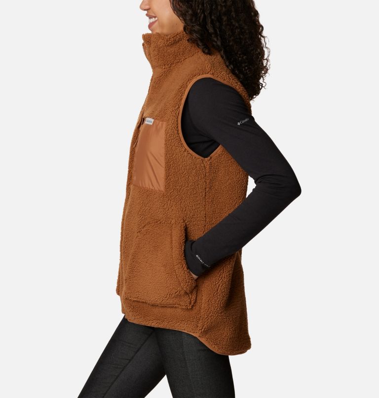Women's Holly Hideaway Vest, Color: Camel Brown, image 3