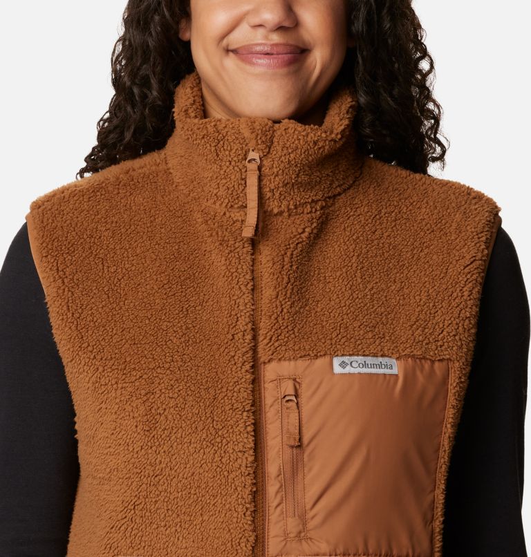 Women's Holly Hideaway Vest, Color: Camel Brown, image 4