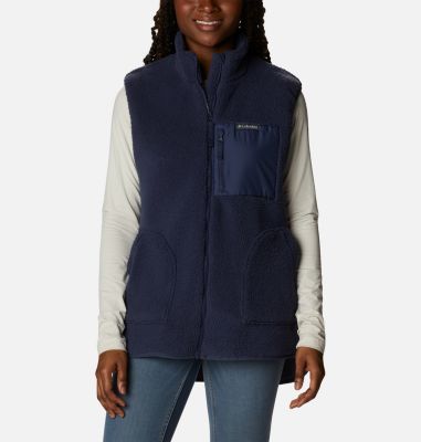 GEHS Girl's Basketball Women's Columbia fleece vest - Blue Chip