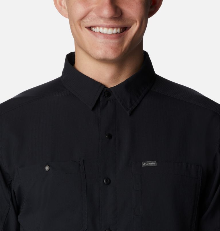 Thumbnail: Men's Silver Ridge Utility Lite Long Sleeve Shirt, Color: Black, image 4