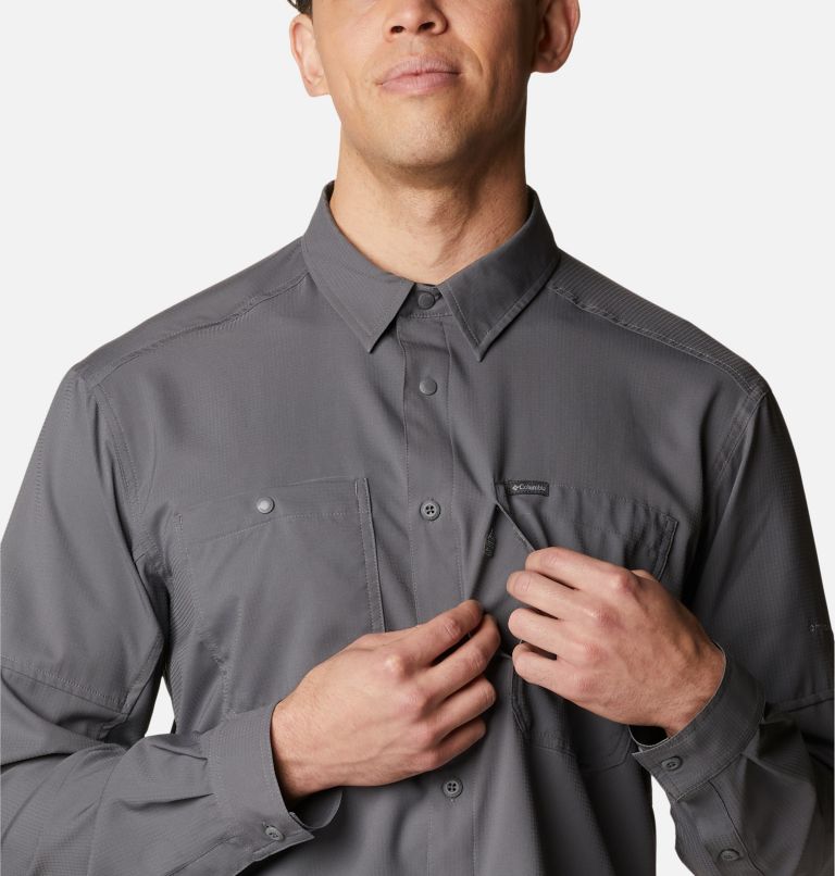 Men's Silver Ridge Utility Lite Long Sleeve Shirt, Color: City Grey, image 5